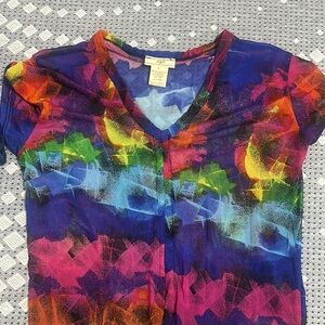 NYC Purple and Blue Graphic Short Sleeve T-Shirt